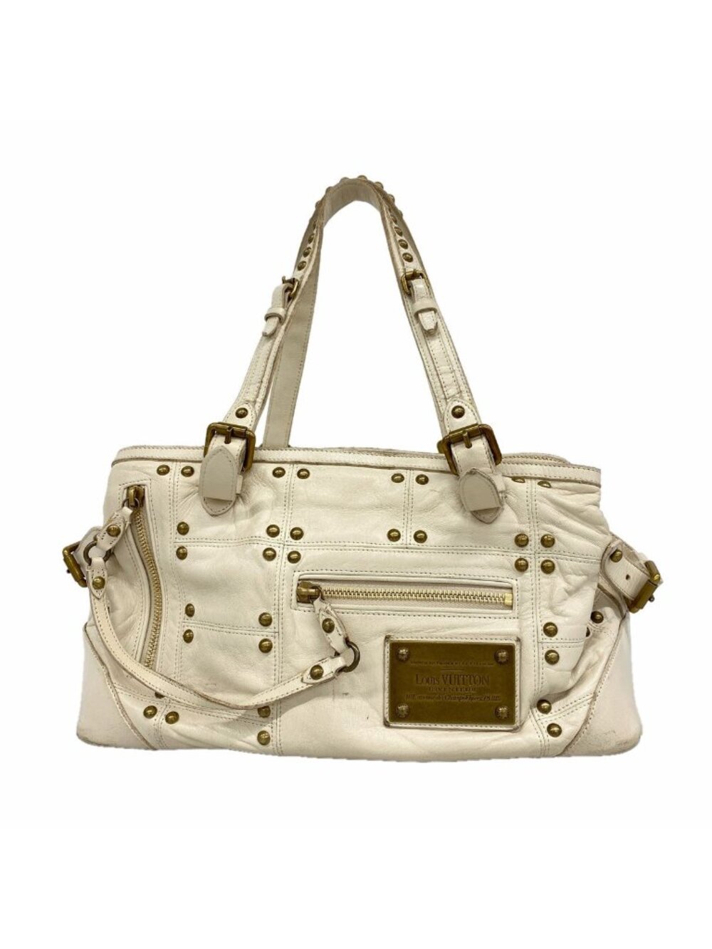Louis Vuitton Handbag Cruise Line Rivet Ecru